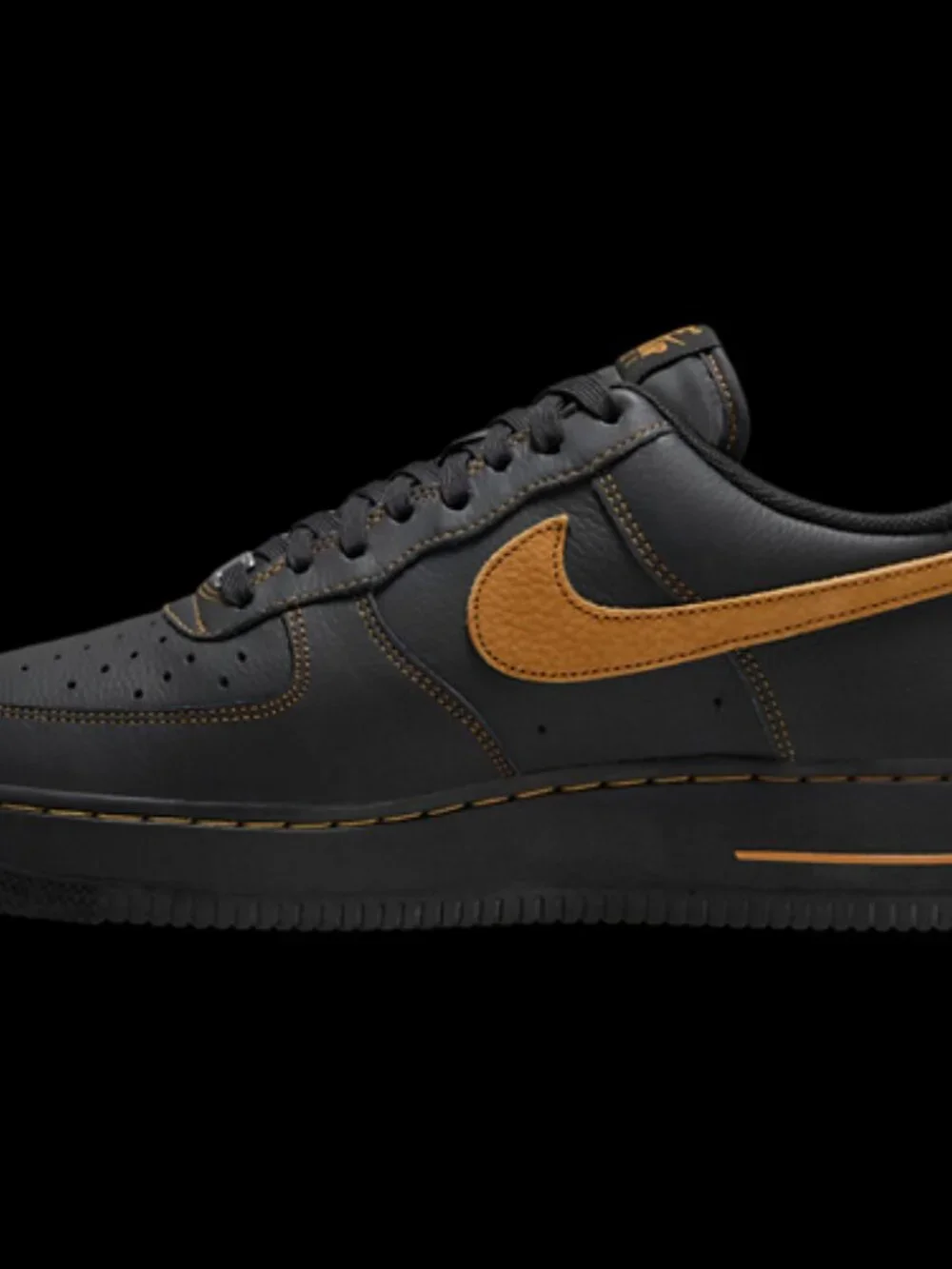 Nike Air Force 1 Low '07 LV8 Black Desert Ochre Gold Mens HQ2037-003 Sz 12 US - Picture 12 of 14